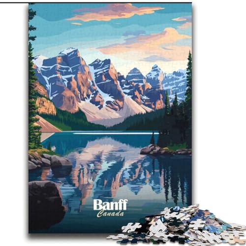 2000-teiliges Puzzle für Teenager, Landschaft des Banff-Nationalparks, Spielzeug, Lernspiele, Stressabbau, Eltern-Kind-Interaktion, 70x100cm von ABKMXDKZ