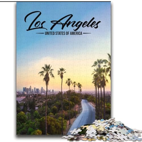 2000-teiliges Puzzle für Teenager, Los Angeles, Spielzeug, Lernspiele, Stressabbau, Eltern-Kind-Interaktion, 70x100cm von ABKMXDKZ