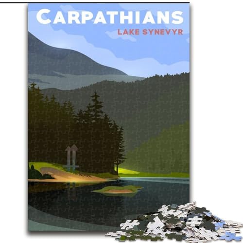Puzzle 1000 Teile für Erwachsene, See Synevyr, dekomprimierendes intellektuelles Lernspielzeug, ganze Familie, 26x38cm von ABKMXDKZ