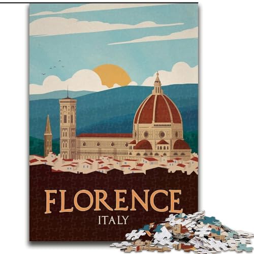 Puzzle 1000 Teile für Erwachsene und Jugendliche, Florenz, Spielzeug, Lernspiele, Stressabbau, Stärkung der Liebe zwischen Paaren, 50x75cm von ABKMXDKZ
