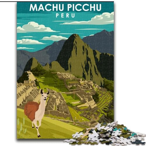 Puzzle 1000 Teile für Erwachsene und Jugendliche, Machu Picchu, Peru-Reise, Spielzeug, Lernspiele, Stressabbau, Stärkung der Liebe zwischen Paaren, 50x75cm von ABKMXDKZ