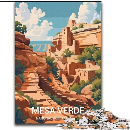 Puzzle 1000 Teile für Erwachsene und Jugendliche, Mesa Verde Nationalpark, Spielzeug, Lernspiele, Stressabbau, Stärkung der Liebe zwischen Paaren, 50x75cm von ABKMXDKZ