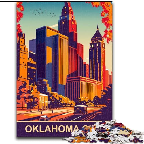 Puzzle 1000 Teile für Erwachsene und Jugendliche, Oklahoma Autumn, Spielzeug, Lernspiele, Stressabbau, Stärkung der Liebe zwischen Paaren, 50x75cm von ABKMXDKZ