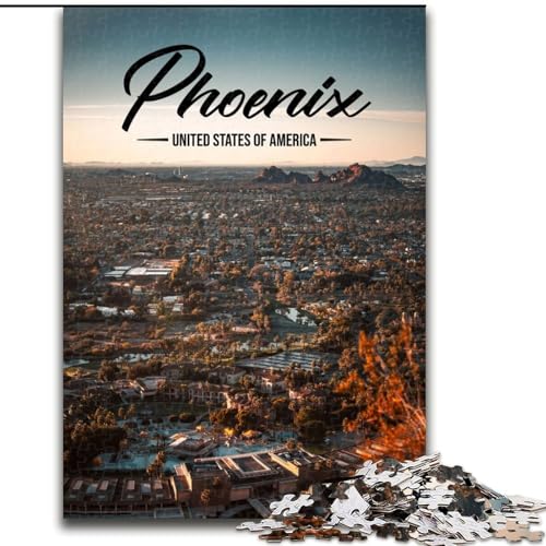 Puzzle 1000 Teile für Erwachsene und Jugendliche, Phoenix, Spielzeug, Lernspiele, Stressabbau, Stärkung der Liebe zwischen Paaren, 26x38cm von ABKMXDKZ