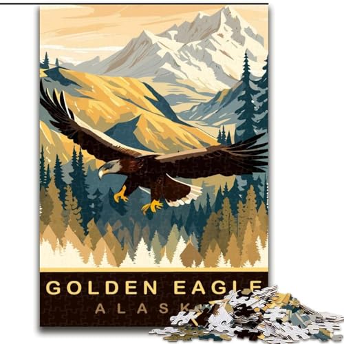 Puzzle 1000 Teile für Erwachsene und Jugendliche, Steinadler, Spielzeug, Lernspiele, Stressabbau, Stärkung der Liebe zwischen Paaren, 50x75cm von ABKMXDKZ