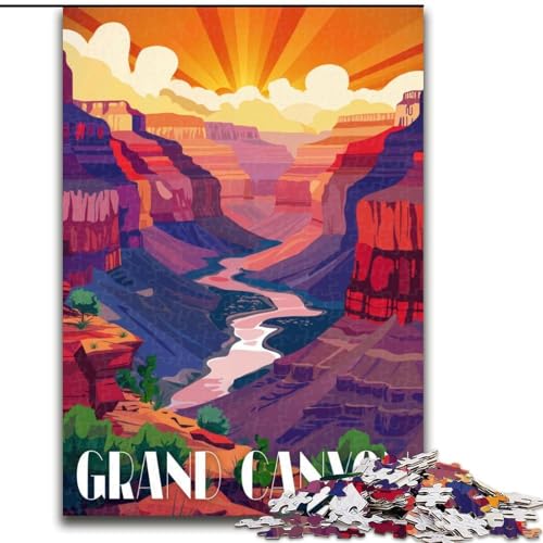 Puzzle 1000 Teile für Erwachsene und Teenager, Canyon Sunrise, Spielzeug, Lernspiele, Stressabbau, Stärkung der Liebe zwischen Paaren, 26x38cm Puzzle 1000 Teile für Erwachsene und Teenager, Canyon Sunrise, Spielzeug, Lernspiele, Stressabbau, Stärkung der Liebe zwischen Paaren, 26x38cm von ABKMXDKZ