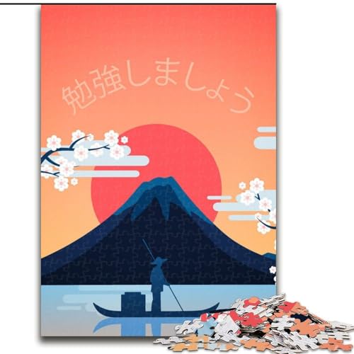 Puzzle 1000 Teile für Teenager, Berg Fuji, Spielzeug, Lernspiele, Stressabbau, einzigartige Heimdekoration und Geschenke, 50x75cm von ABKMXDKZ