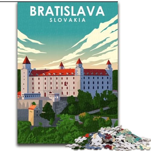 Puzzle 1000 Teile für Teenager, Bratislava, Slowakei, Reisen, Spielzeug, Lernspiele, Stressabbau, einzigartige Heimdekoration und Geschenke, 50x75cm von ABKMXDKZ