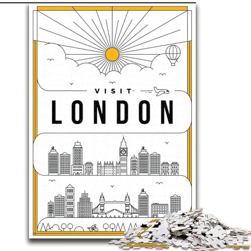 Puzzle 1000 Teile für Teenager, Geschenke, London, Großbritannien, Lernspielzeug, einzigartige Geburtstags- und Geschenkideen für Kinder ab 14 Jahren, 26x38cm Puzzle 1000 Teile für Teenager, Geschenke, London, Großbritannien, Lernspielzeug, einzigartige Geburtstags- und Geschenkideen für Kinder ab 14 Jahren, 26x38cm von ABKMXDKZ