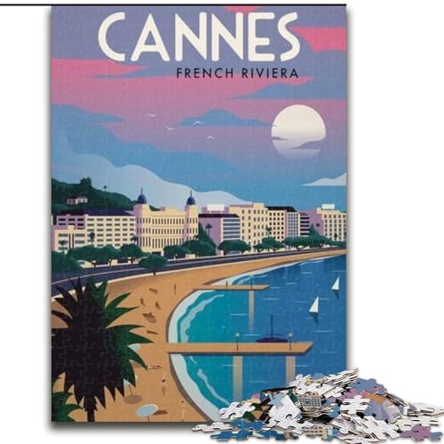 Puzzle 1000 Teile für Teenager, Geschenke Cannes, Lernspielzeug, einzigartige Geburtstags- und Geschenkideen für Kinder ab 14 Jahren, 26x38cm Puzzle 1000 Teile für Teenager, Geschenke Cannes, Lernspielzeug, einzigartige Geburtstags- und Geschenkideen für Kinder ab 14 Jahren, 26x38cm von ABKMXDKZ