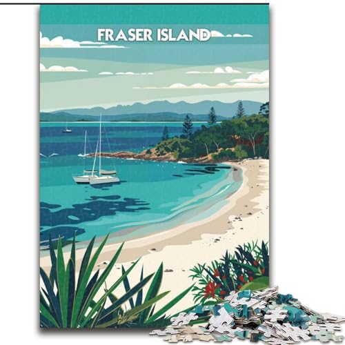 Puzzle 1000 Teile für Teenager, Geschenke Fraser Island Serenity, Lernspielzeug, einzigartige Geburtstags- und Geschenkideen für Kinder ab 14 Jahren, 50x75cm von ABKMXDKZ