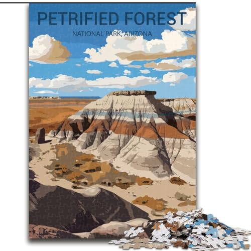 Puzzle 1000 Teile für Teenager, Geschenke zum Thema Petrified Forest National Park, Lernspielzeug, einzigartige Geburtstags- und Geschenkideen für Kinder ab 14 Jahren, 26x38cm von ABKMXDKZ