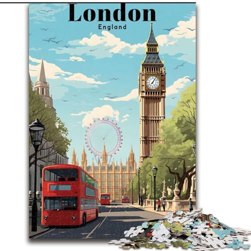 Puzzle 1000 Teile für Teenager, London, England, Reisen, Lernspielzeug, einzigartige Geburtstags- und Geschenkideen für Kinder ab 14 Jahren, 26x38cm Puzzle 1000 Teile für Teenager, London, England, Reisen, Lernspielzeug, einzigartige Geburtstags- und Geschenkideen für Kinder ab 14 Jahren, 26x38cm von ABKMXDKZ