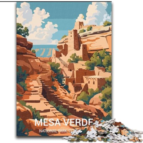 Puzzle 1000 Teile für Teenager, Mesa Verde Nationalpark, Spielzeug, Lernspiele, Stressabbau, einzigartige Heimdekoration und Geschenke, 26x38cm von ABKMXDKZ