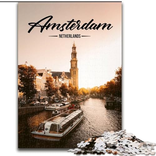 Puzzle 1000 Teile für Teenager Amsterdam, Lernspielzeug, einzigartige Geburtstags- und Geschenkideen für Kinder ab 14 Jahren, 26x38cm Puzzle 1000 Teile für Teenager Amsterdam, Lernspielzeug, einzigartige Geburtstags- und Geschenkideen für Kinder ab 14 Jahren, 26x38cm von ABKMXDKZ