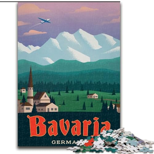 Puzzle 1000 Teile für Teenager Bayern, Spielzeug, Lernspiele, Stressabbau, einzigartige Heimdekoration und Geschenke, 50x75cm von ABKMXDKZ