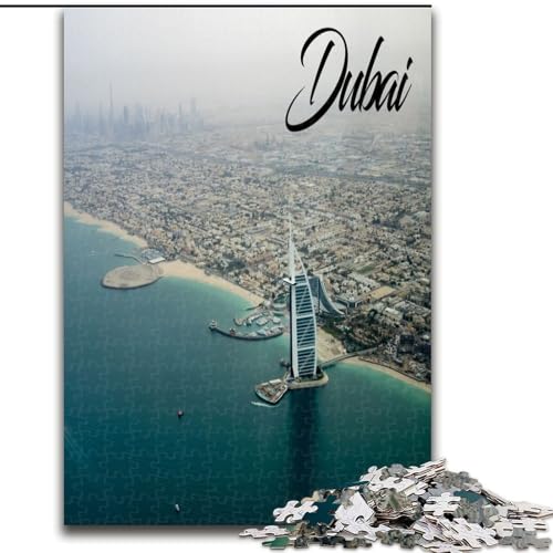Puzzle 1000 Teile für Teenager Dubai, Spielzeug, Lernspiele, Stressabbau, einzigartige Heimdekoration und Geschenke, 26x38cm von ABKMXDKZ