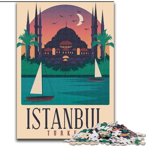 Puzzle 1000 Teile für Teenager Istanbul, Lernspielzeug, einzigartige Geburtstags- und Geschenkideen für Kinder ab 14 Jahren, 26x38cm von ABKMXDKZ