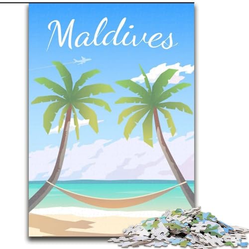 Puzzle 1000 Teile für Teenager Malediven, Lernspielzeug, einzigartige Geburtstags- und Geschenkideen für Kinder ab 14 Jahren, 50x75cm Puzzle 1000 Teile für Teenager Malediven, Lernspielzeug, einzigartige Geburtstags- und Geschenkideen für Kinder ab 14 Jahren, 50x75cm von ABKMXDKZ