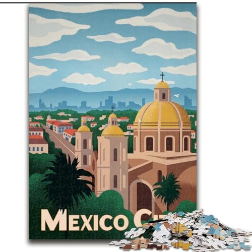 Puzzle 1000 Teile für Teenager Mexiko-Stadt, Lernspielzeug, einzigartige Geburtstags- und Geschenkideen für Kinder ab 14 Jahren, 50x75cm von ABKMXDKZ