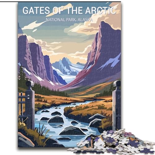 Puzzle 1000 Teile für Teenager Tore der Arktis, Spielzeug, Lernspiele, Stressabbau, einzigartige Heimdekoration und Geschenke, 26x38cm von ABKMXDKZ