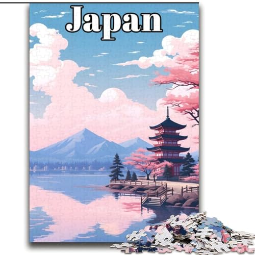 Puzzle 2000 Teile für Erwachsene, Japan-Reiseplakat, dekomprimierendes intellektuelles Lernspielzeug ganze Familie, 70x100cm von ABKMXDKZ