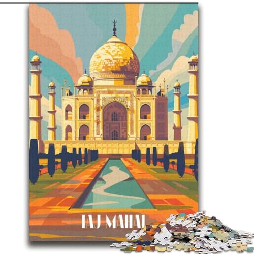 Puzzle 2000 Teile für Erwachsene, Majestätisches Taj Mahal, Dekomprimierendes intellektuelles Lernspielzeug ganze Familie, 70x100cm von ABKMXDKZ