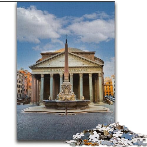 Puzzle 2000 Teile für Erwachsene, Pantheon, Rom, Italien, Poster, dekomprimierendes intellektuelles Lernspielzeug, ganze Familie, 70x100cm von ABKMXDKZ