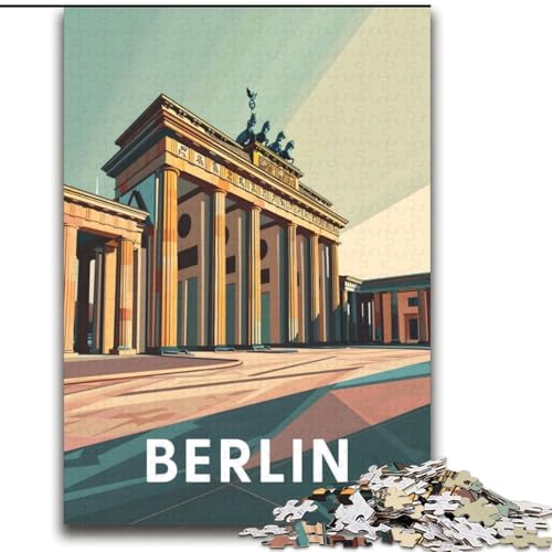 Puzzle 2000 Teile für Erwachsene und Jugendliche, Berliner Brandenburger Tor, Spielzeug, Lernspiele, Stressabbau, Stärkung der Liebe zwischen Paaren, 70x100cm von ABKMXDKZ