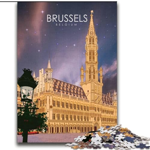 Puzzle 2000 Teile für Erwachsene und Jugendliche, Brüssel, Belgien, Reisen, Spielzeug, Lernspiele, Stressabbau, Stärkung der Liebe zwischen Paaren, 70x100cm Puzzle 2000 Teile für Erwachsene und Jugendliche, Brüssel, Belgien, Reisen, Spielzeug, Lernspiele, Stressabbau, Stärkung der Liebe zwischen Paaren, 70x100cm von ABKMXDKZ