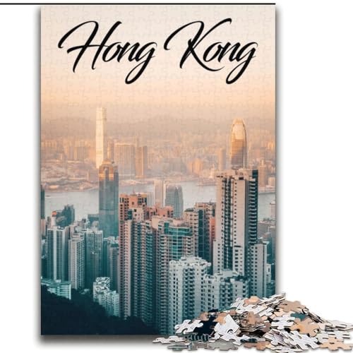 Puzzle 2000 Teile für Erwachsene und Jugendliche, Hongkong, Spielzeug, Lernspiele, Stressabbau, Stärkung der Liebe zwischen Paaren, 70x100cm von ABKMXDKZ