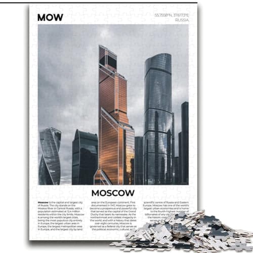 Puzzle 2000 Teile für Erwachsene und Jugendliche, Moskau, Spielzeug, Lernspiele, Stressabbau, Stärkung der Liebe zwischen Paaren, 70x100cm von ABKMXDKZ