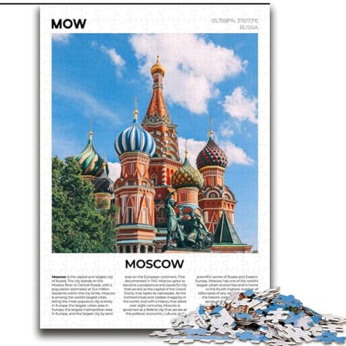 Puzzle 2000 Teile für Erwachsene und Jugendliche, Moskau, Spielzeug, Lernspiele, Stressabbau, Stärkung der Liebe zwischen Paaren, 70x100cm von ABKMXDKZ