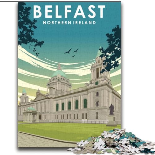 Puzzle 2000 Teile für Teenager, Belfast, Nordirland, Spielzeug, Lernspiele, Stressabbau, einzigartige Heimdekoration und Geschenke, 70x100cm von ABKMXDKZ