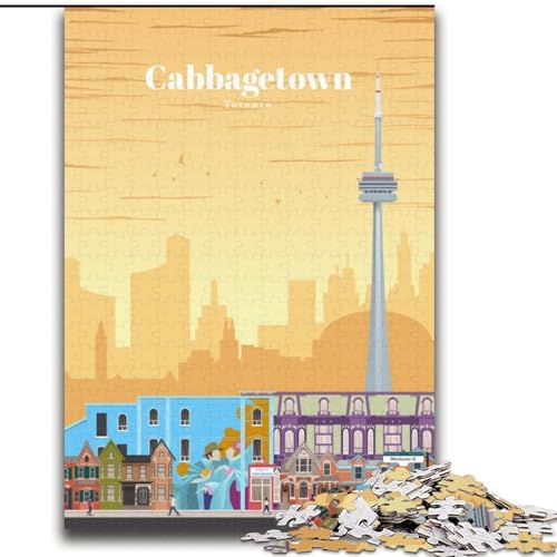 Puzzle 2000 Teile für Teenager, Cabbagetown in Toronto, Spielzeug, Lernspiele, Stressabbau, einzigartige Heimdekoration und Geschenke, 70x100cm Puzzle 2000 Teile für Teenager, Cabbagetown in Toronto, Spielzeug, Lernspiele, Stressabbau, einzigartige Heimdekoration und Geschenke, 70x100cm von ABKMXDKZ