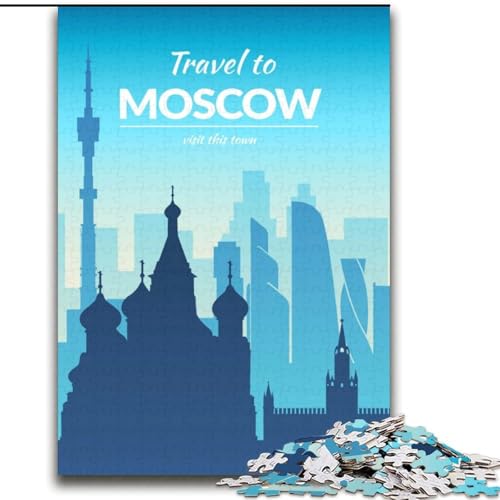 Puzzle 2000 Teile für Teenager, Geschenke, Moskau, Russland, Lernspielzeug, einzigartige Geburtstags- und Geschenkideen für Kinder ab 14 Jahren, 70x100cm von ABKMXDKZ