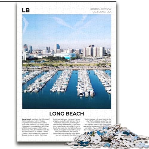 Puzzle 2000 Teile für Teenager, Long Beach, Spielzeug, Lernspiele, Stressabbau, einzigartige Heimdekoration und Geschenke, 70x100cm Puzzle 2000 Teile für Teenager, Long Beach, Spielzeug, Lernspiele, Stressabbau, einzigartige Heimdekoration und Geschenke, 70x100cm von ABKMXDKZ