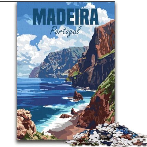 Puzzle 2000 Teile für Teenager, Madeira, Küste Portugals, Spielzeug, Lernspiele, Stressabbau, einzigartige Heimdekoration und Geschenke, 70x100cm von ABKMXDKZ