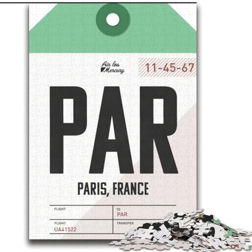 Puzzle 2000 Teile für Teenager, Paris, Spielzeug, Lernspiele, Stressabbau, einzigartige Heimdekoration und Geschenke, 70x100cm von ABKMXDKZ