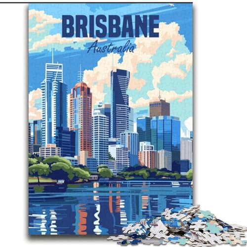 Puzzle 2000 Teile für Teenager Brisbane Australien, Lernspielzeug, einzigartige Geburtstags- und Geschenkideen für Kinder ab 14 Jahren, 70x100cm von ABKMXDKZ
