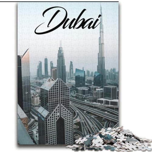 Puzzle 2000 Teile für Teenager Dubai, Spielzeug, Lernspiele, Stressabbau, einzigartige Heimdekoration und Geschenke, 70x100cm von ABKMXDKZ