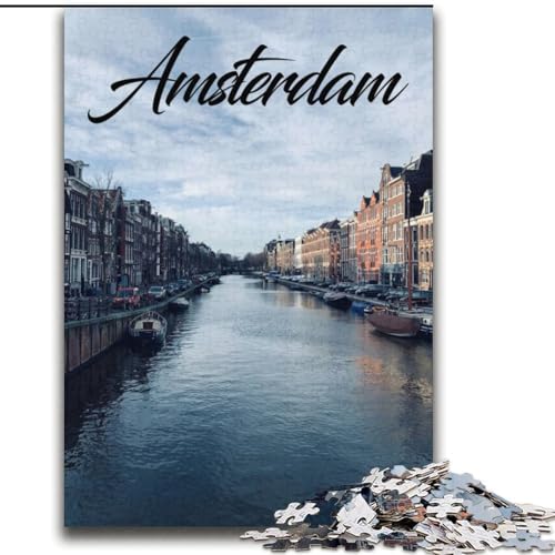 Puzzle 2000 Teile für Teenager-Geschenke Amsterdam, Lernspielzeug, einzigartige Geburtstags- und Geschenkideen für Kinder ab 14 Jahren, 70x100cm von ABKMXDKZ