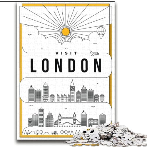 Puzzle 2000 Teile für Teenager-Geschenke London UK, Lernspielzeug, einzigartige Geburtstags- und Geschenkideen für Kinder ab 14 Jahren, 70x100cm von ABKMXDKZ