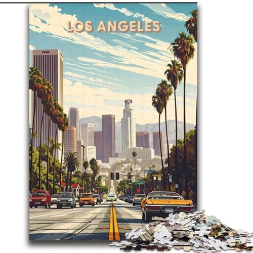 Puzzle 2000 Teile für Teenager Los Angeles, Spielzeug, Lernspiele, Stressabbau, einzigartige Heimdekoration und Geschenke, 70x100cm von ABKMXDKZ