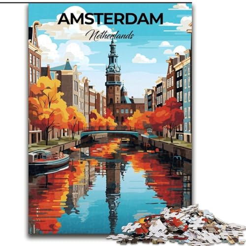 Puzzle für Erwachsene, 1000 Teile, Amsterdam, Niederlande, geeignet für Personen ab 14 Jahren, anspruchsvoll zu lösen, Aber unterhaltsam und humorvoll, tolles Geschenk, 26x38cm Puzzle für Erwachsene, 1000 Teile, Amsterdam, Niederlande, geeignet für Personen ab 14 Jahren, anspruchsvoll zu lösen, Aber unterhaltsam und humorvoll, tolles Geschenk, 26x38cm von ABKMXDKZ