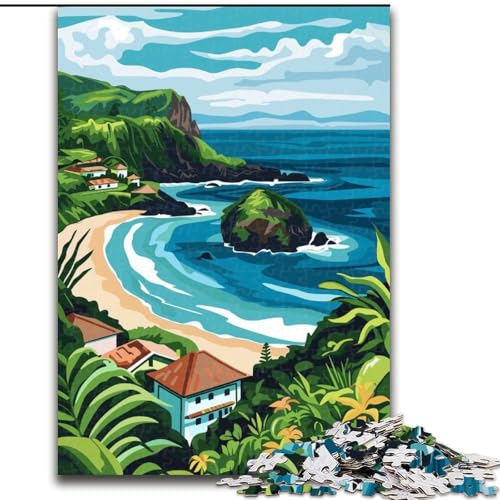 Puzzle für Erwachsene, 1000 Teile, Azoren, Portugal-Inseln, Spielzeug, Lernspiele, Stressabbau, Stärkung der Liebe zwischen Paaren, 50x75cm von ABKMXDKZ