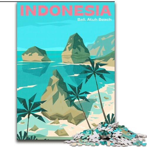 Puzzle für Erwachsene, 1000 Teile, Bali, geeignet für Kinder ab 14 Jahren, Lernspiele für Zuhause, DIY-Spielzeug, Kunstwerk, Geschenk, 26x38cm von ABKMXDKZ