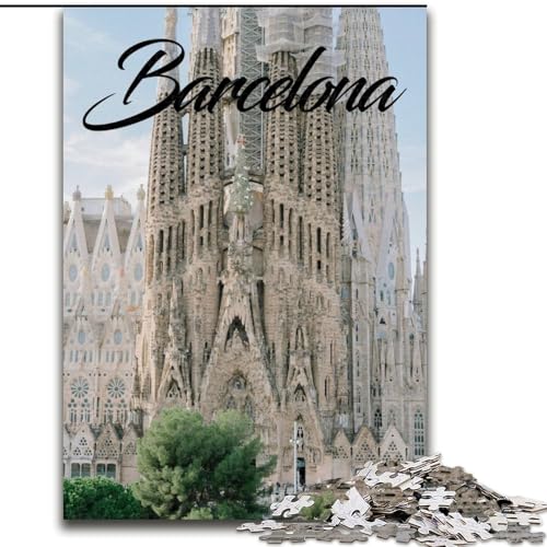 Puzzle für Erwachsene, 1000 Teile, Barcelona, geeignet für Personen ab 14 Jahren Anspruchsvoll, Aber unterhaltsam und humorvoll Tolles Geschenk, 50x75cm von ABKMXDKZ