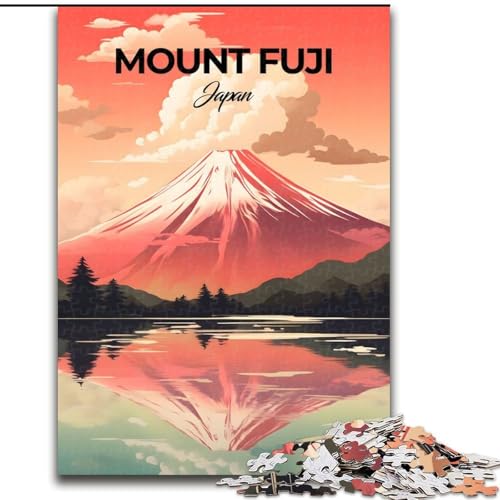 Puzzle für Erwachsene, 1000 Teile, Berg Fuji, Spielzeug, Lernspiele, Stressabbau, Stärkung der Liebe zwischen Paaren, 26x38cm von ABKMXDKZ