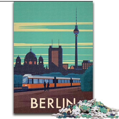 Puzzle für Erwachsene, 1000 Teile, Berlin, Deutschland, Reisekunst, Spielzeug, Lernspiele, Stressabbau, Stärkung der Liebe zwischen Paaren, 50x75cm Puzzle für Erwachsene, 1000 Teile, Berlin, Deutschland, Reisekunst, Spielzeug, Lernspiele, Stressabbau, Stärkung der Liebe zwischen Paaren, 50x75cm von ABKMXDKZ
